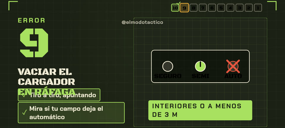 Vaciar el cargador en ráfaga